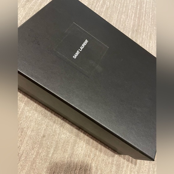 SAINT LAURENT ZOE PUMP 85mm BLACK PATENT LEATHER NEW IN BOX Size 38 US 7.5 - Picture 5 of 10